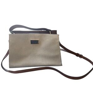 Guess Beige and Brown Crossbody Bag